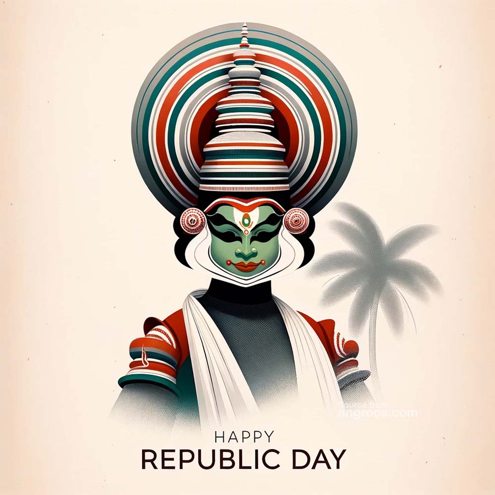 Republic Day greeting with Kathakali