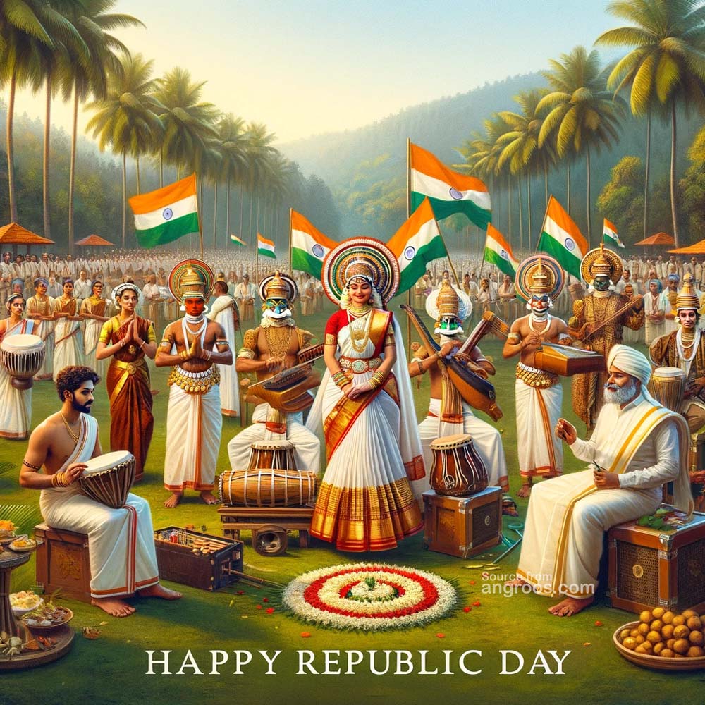 Republic Day wish with cultural diversity