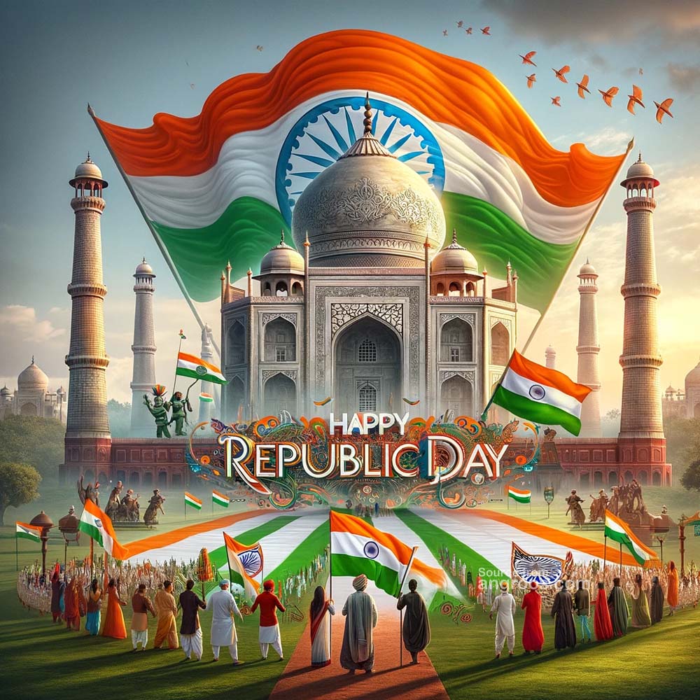 Best Republic Day greetings with the Taj Mahal