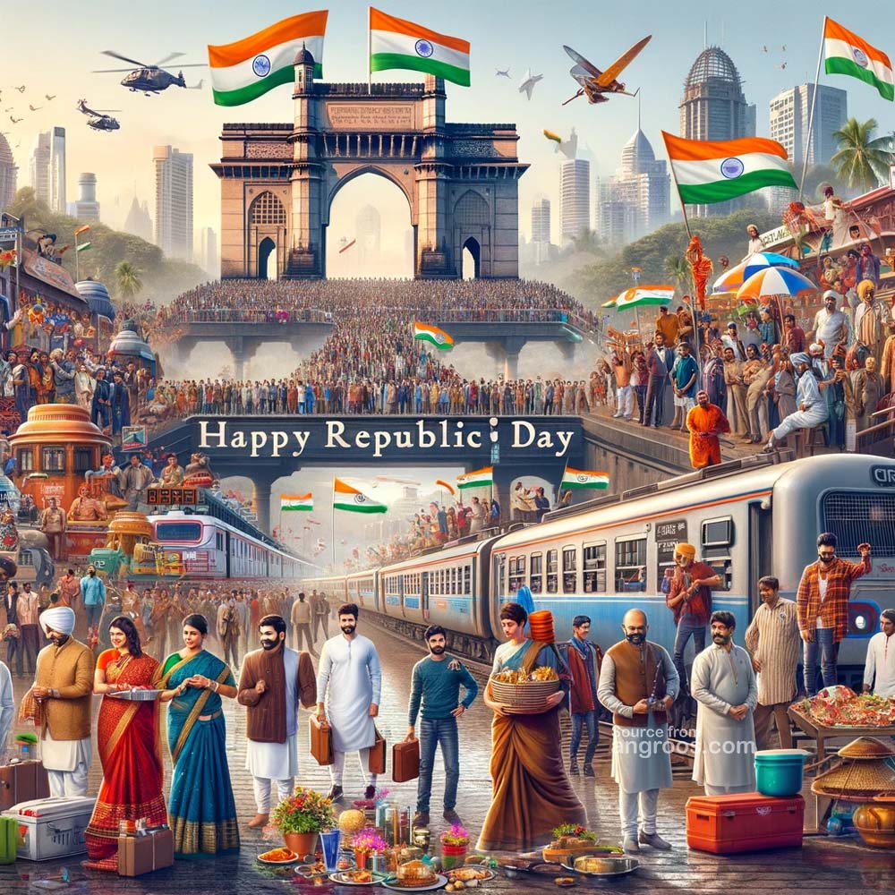 Republic Day Image with tricolor