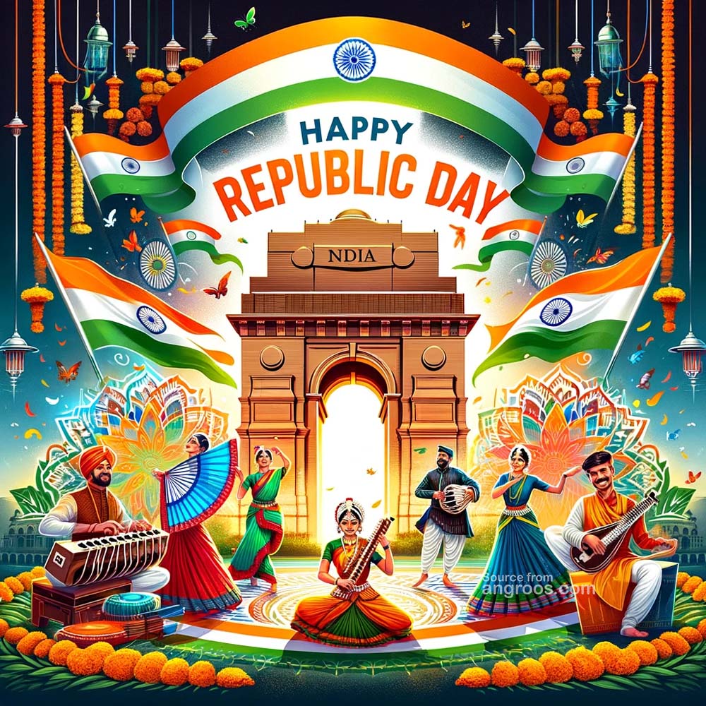 Republic Day image with dance