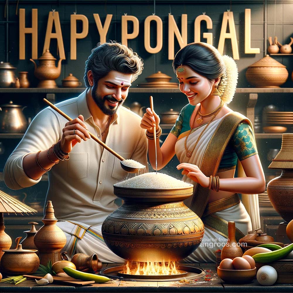 Traditional Pongal wishes cards