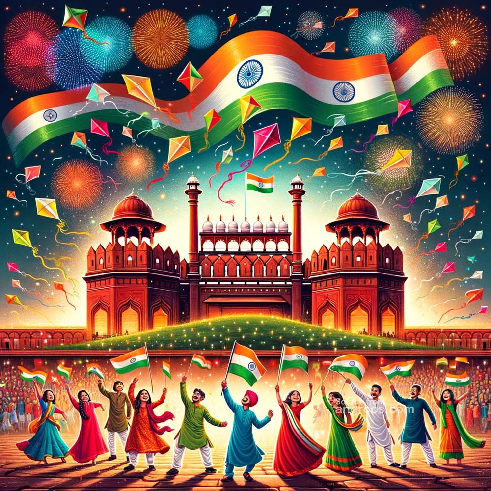 Republic Day image with Red Fort
