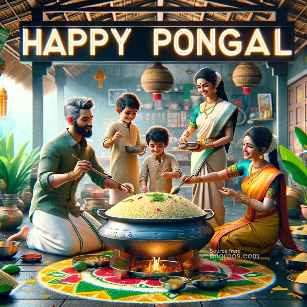Pongal wishes with family