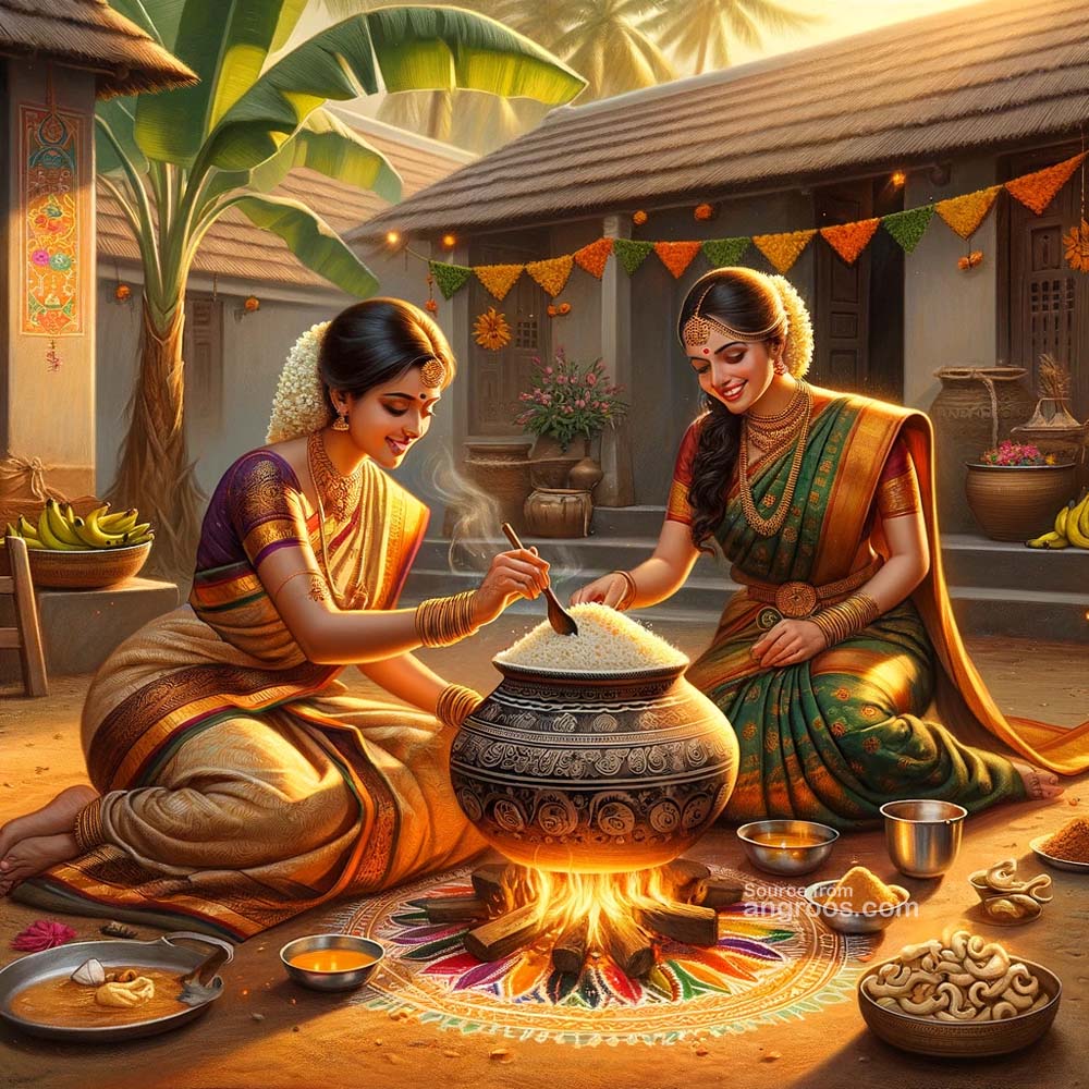 Pongal traditional cuisine wishes