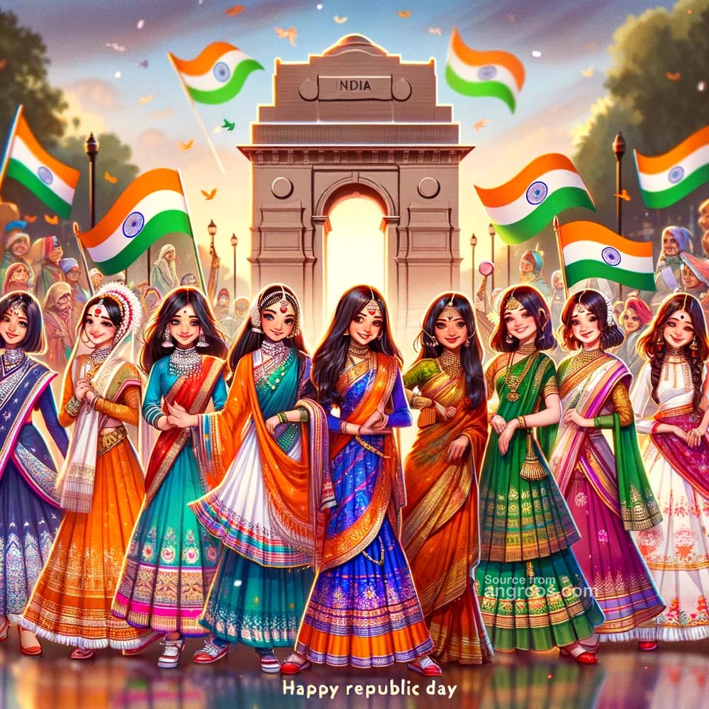Free Vector | Indian republic day concept for drawing