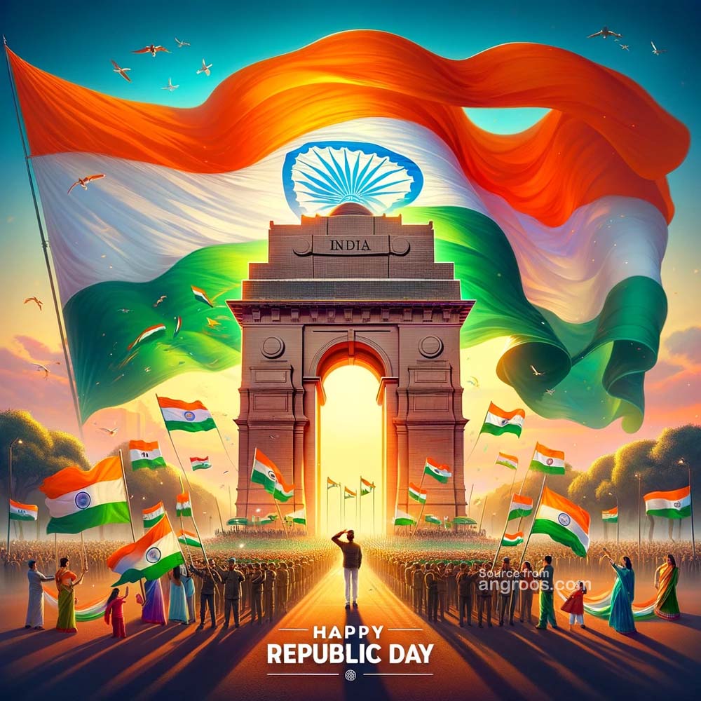 26 january republic day concept - india gate taj Vector Image
