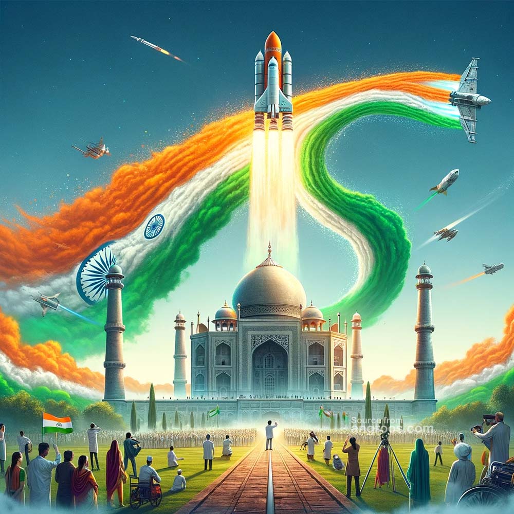 Republic Day wishes on sky