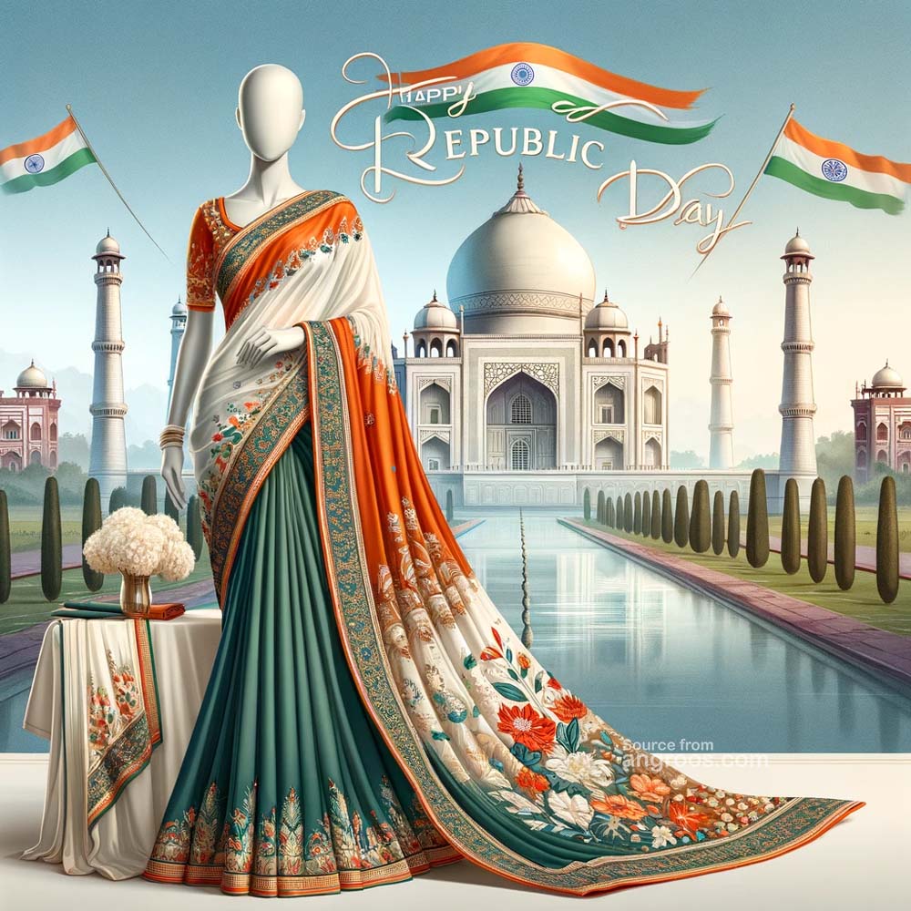 Republic Day Images with fashion saree