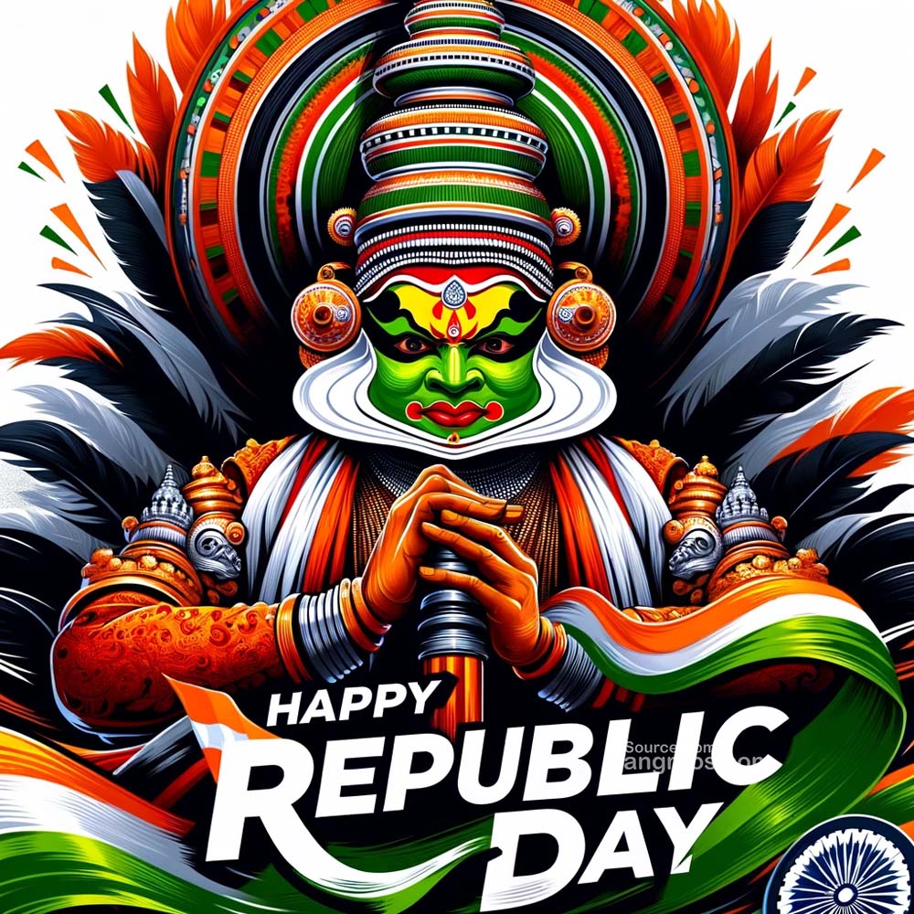 Republic Day wishes with Kathakali