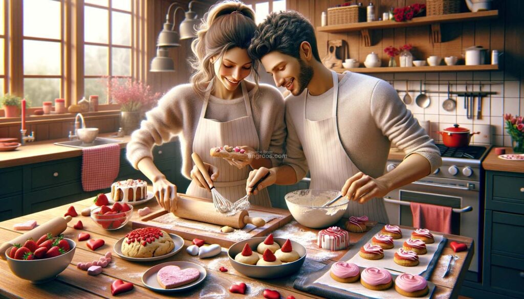 Baking Together Making sweets as a couple