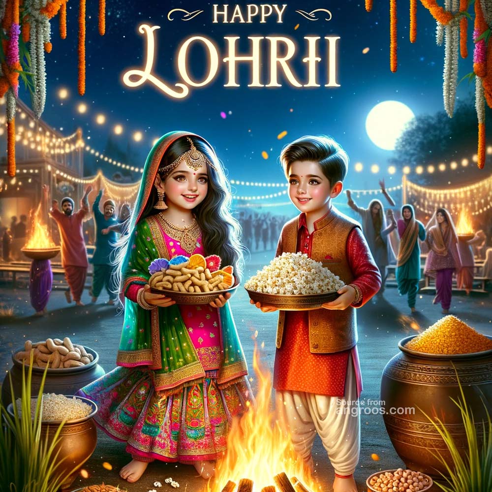 Lohri festivity with siblings