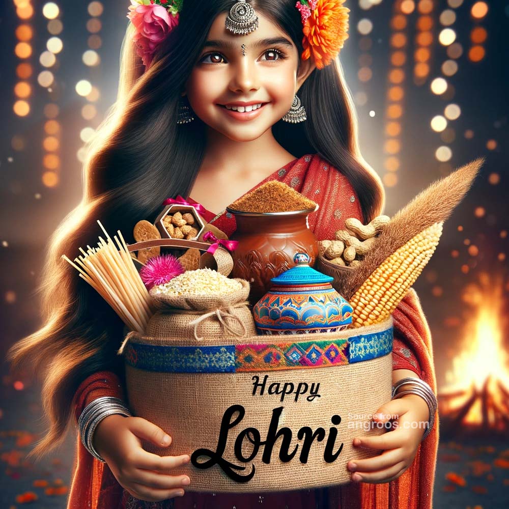 Happy Lohri for little girls