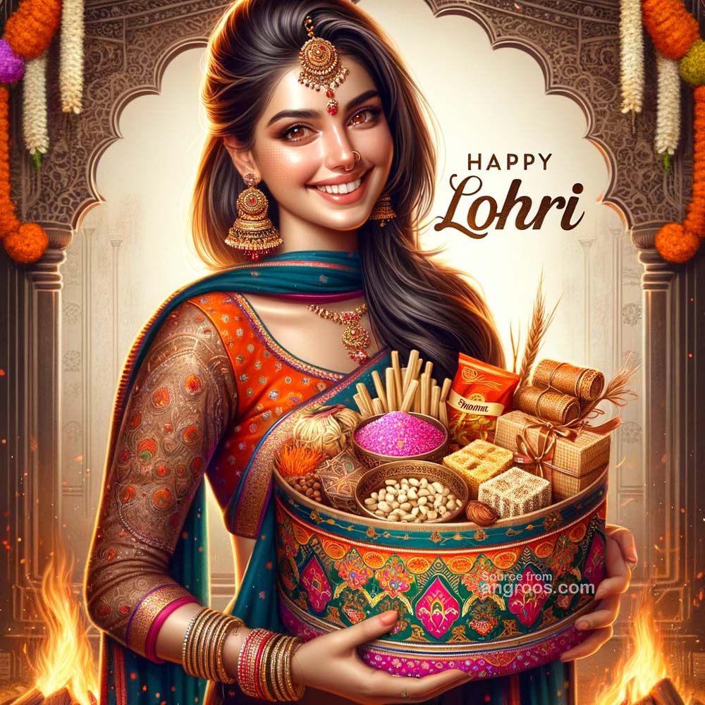 Happy Lohri for young girls