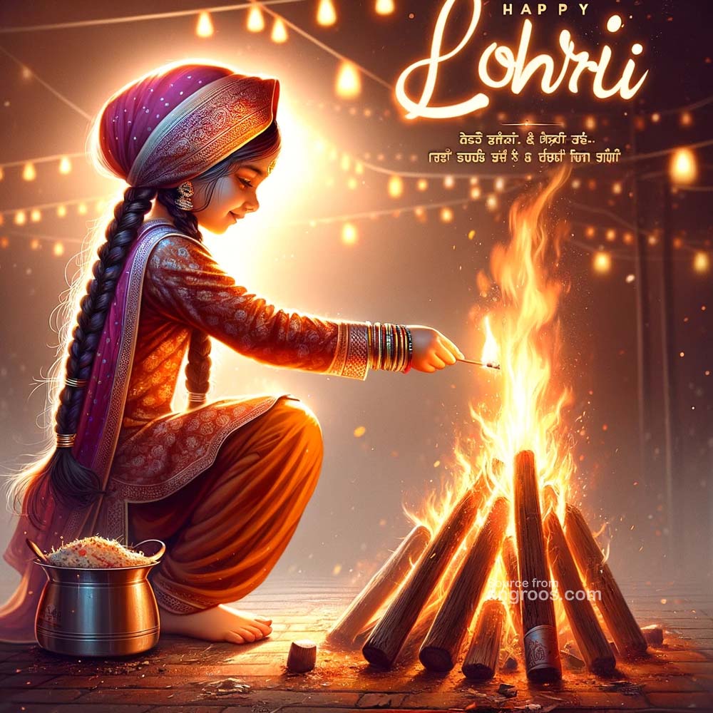 Lohri ritual flames