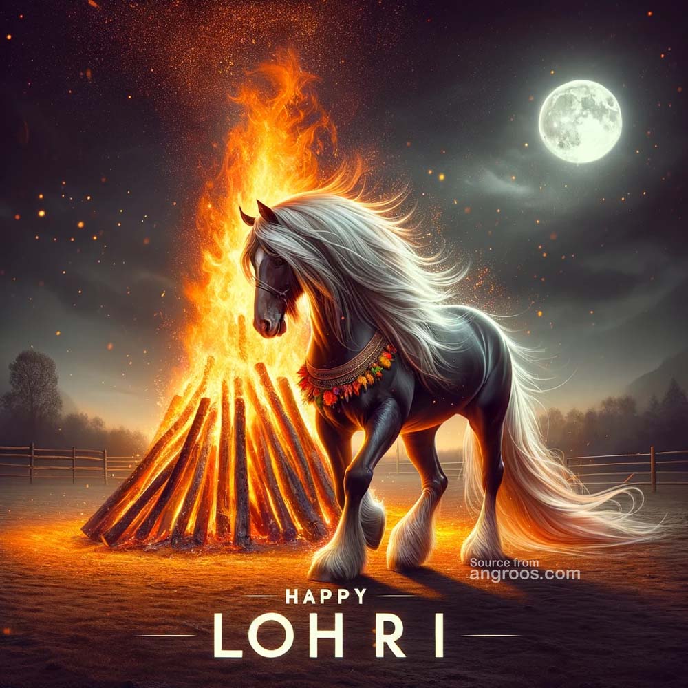 Horses in Lohri festivities