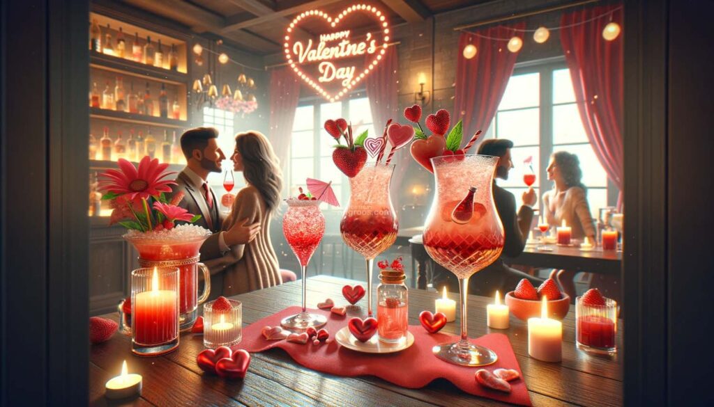 Valentine’s Day Cocktails Special themed drinks