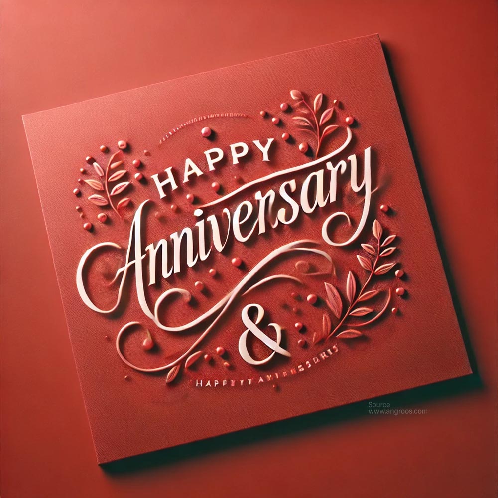 simple and elegant anniversary greeting card design with a red background India's Favourite Online Gift Shop