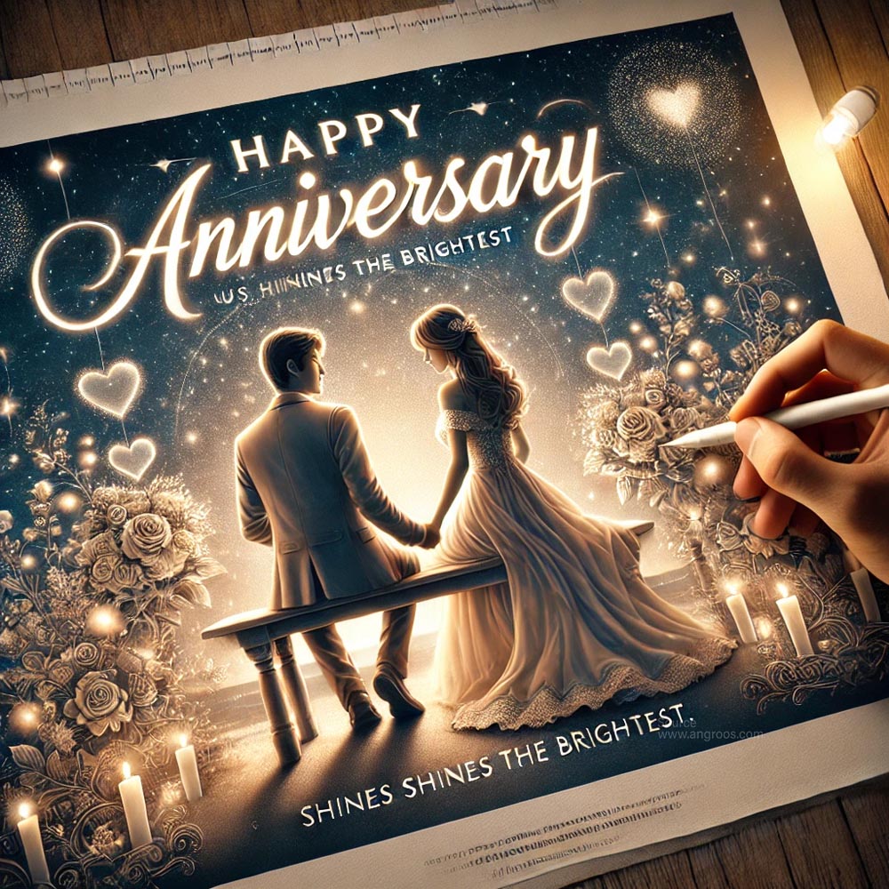 unique anniversary greeting card design featuring a vector style India's Favourite Online Gift Shop
