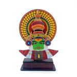 wooden Kathakali head with stand