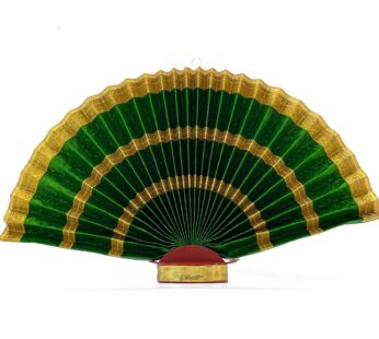 Green color thiru udayada with Kasavu border for Vishu Kani or wedding thalam (Height-9 inches)