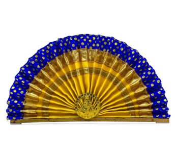 Festive charm: Blue and Yellow Thiru Udayada for Vishu Kani display (H 6.5 x L 12 inch)