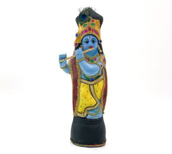 Reverent Lord Krishna idol for Vishu Kani Decorations and poojas (H 14 x L 4.6 x W 4 – Inch)