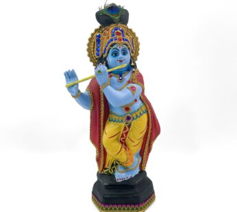 Sacred Lord Krishna statue for home decoration and Vishu Kani Decor (H 21.2 x L 8.2 x W 6 -inch)