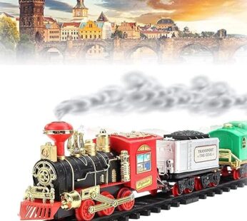 Christmas train set with lights sounds and Railway tracks (Battery operated)