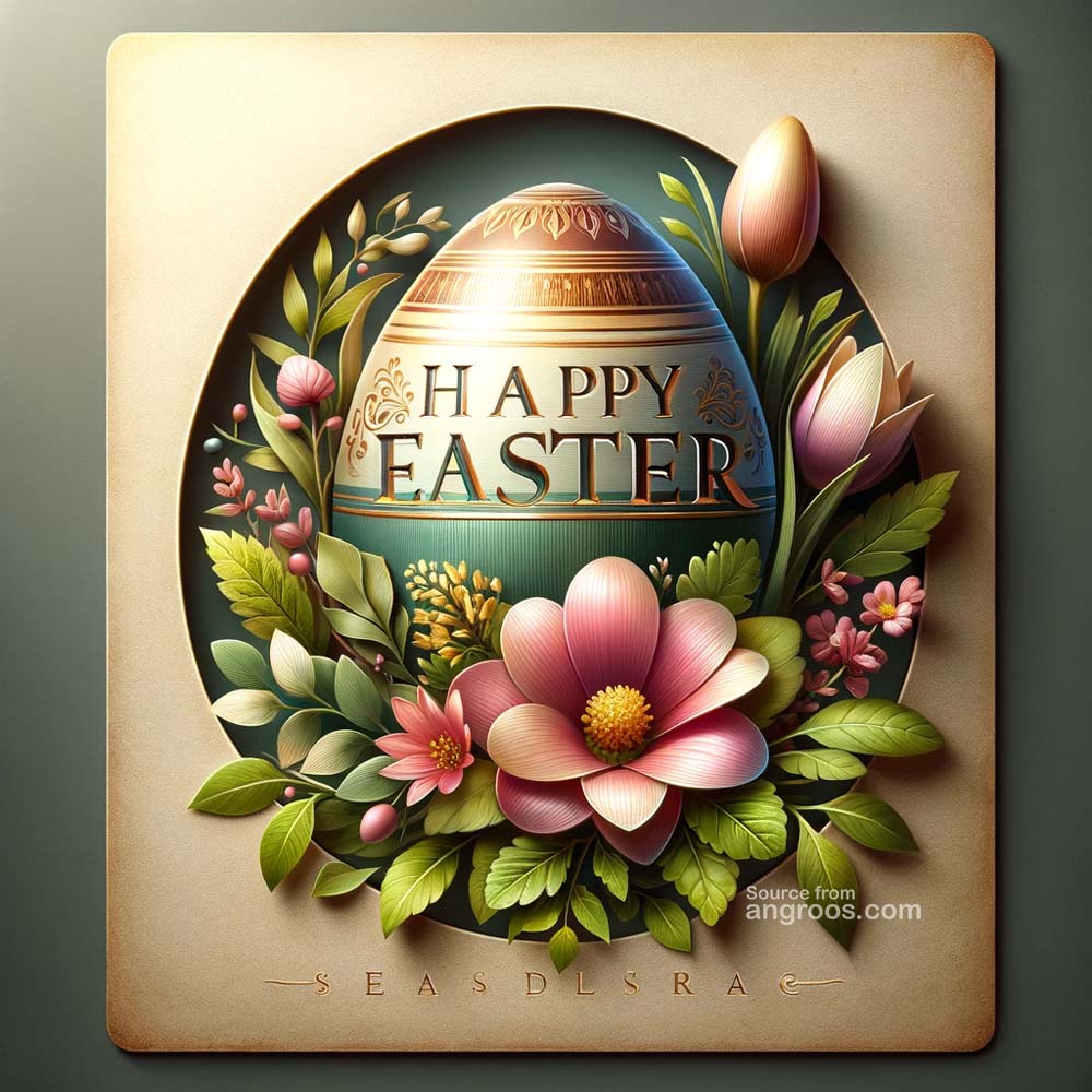 DALL┬╖E 2024 03 28 15.00.01 Create an attractive yet standard ultra realistic image for an Easter greeting card with the text Happy Easter. The card should strike a balance bet India's Favourite Online Gift Shop
