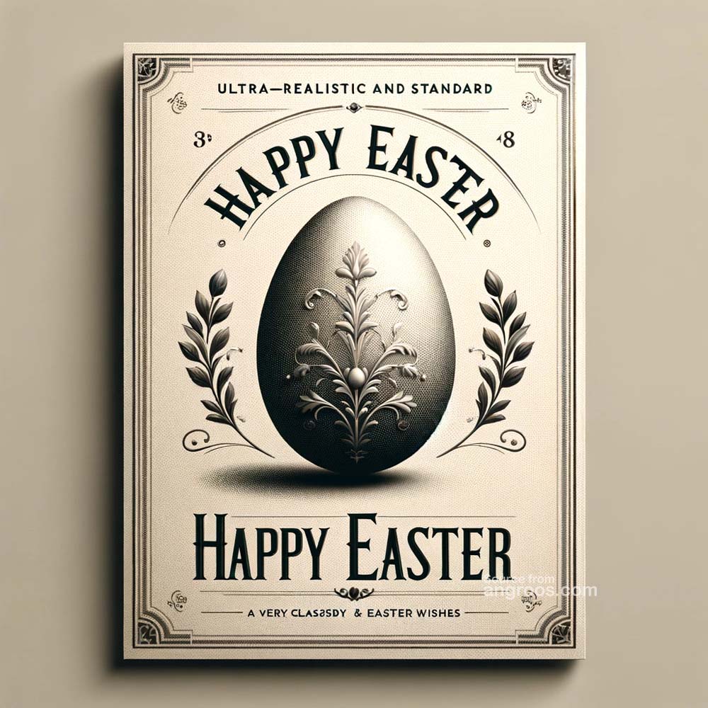 DALL┬╖E 2024 03 28 15.01.14 Produce an ultra realistic image for a very classy and standard Easter wishes card. The card should display understated elegance with a design that c 1 India's Favourite Online Gift Shop