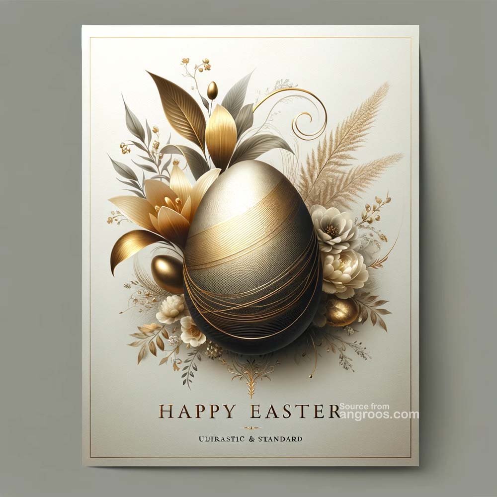 DALL┬╖E 2024 03 28 15.01.23 Design an ultra realistic image for a classy and standard Easter wishes card. The card should convey a sense of refined elegance featuring a simple y India's Favourite Online Gift Shop