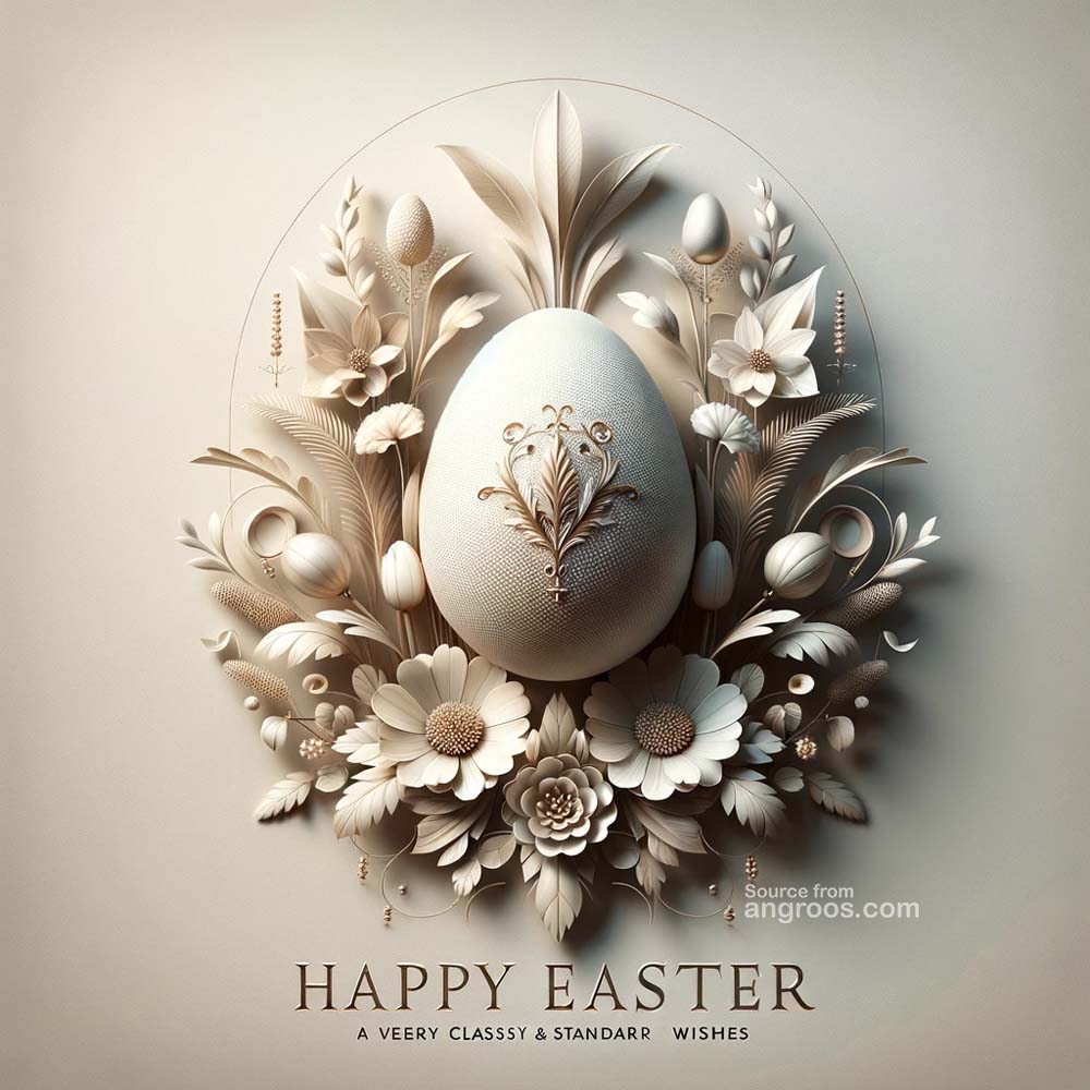 DALL┬╖E 2024 03 28 15.01.36 Generate an ultra realistic image for a very classy and standard Easter wishes card. The design should feature an essence of classic elegance and simp India's Favourite Online Gift Shop