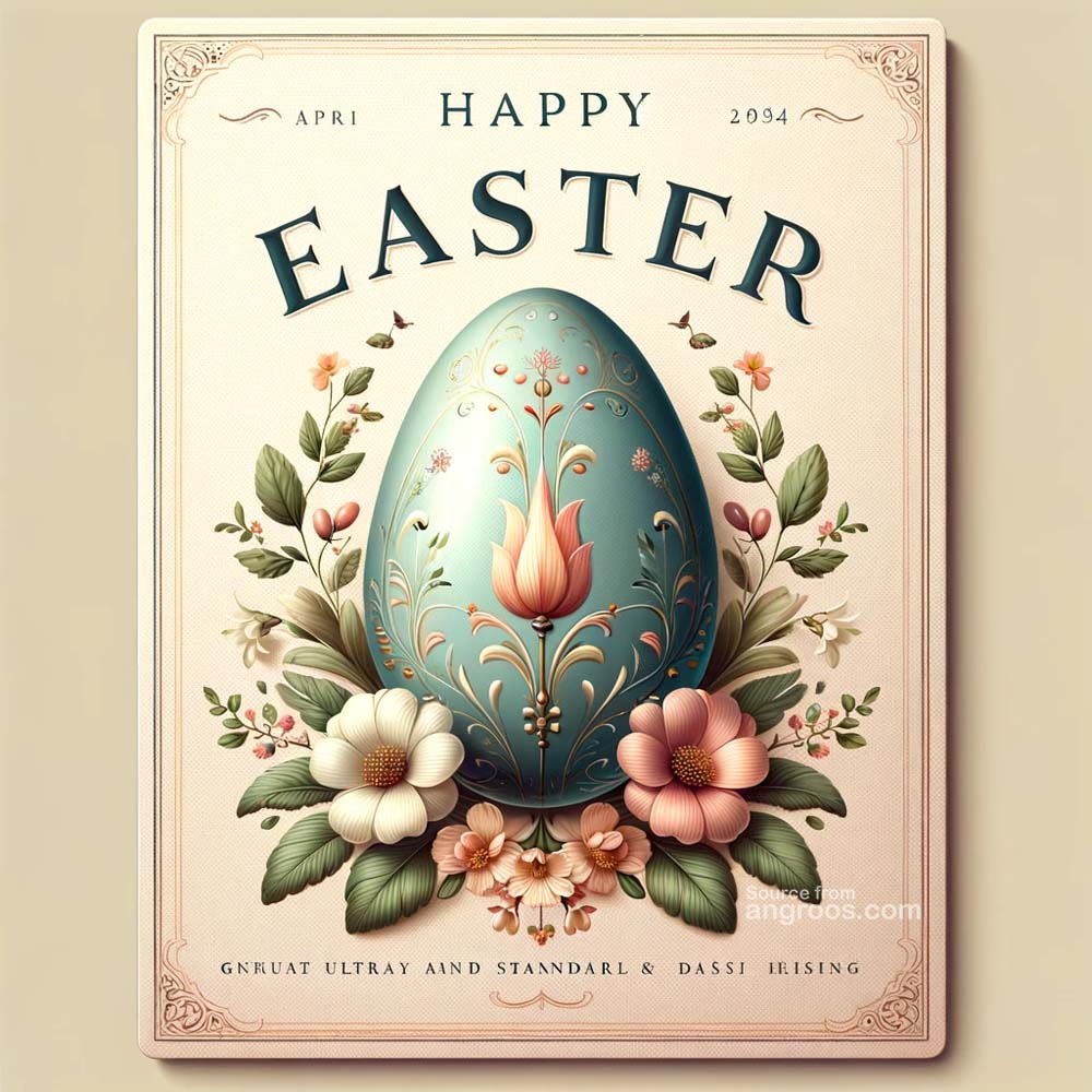 DALL┬╖E 2024 03 28 15.01.42 Generate an ultra realistic image of a very classy and standard Easter wishes card featuring designs that embody classic elegance and simplicity but India's Favourite Online Gift Shop