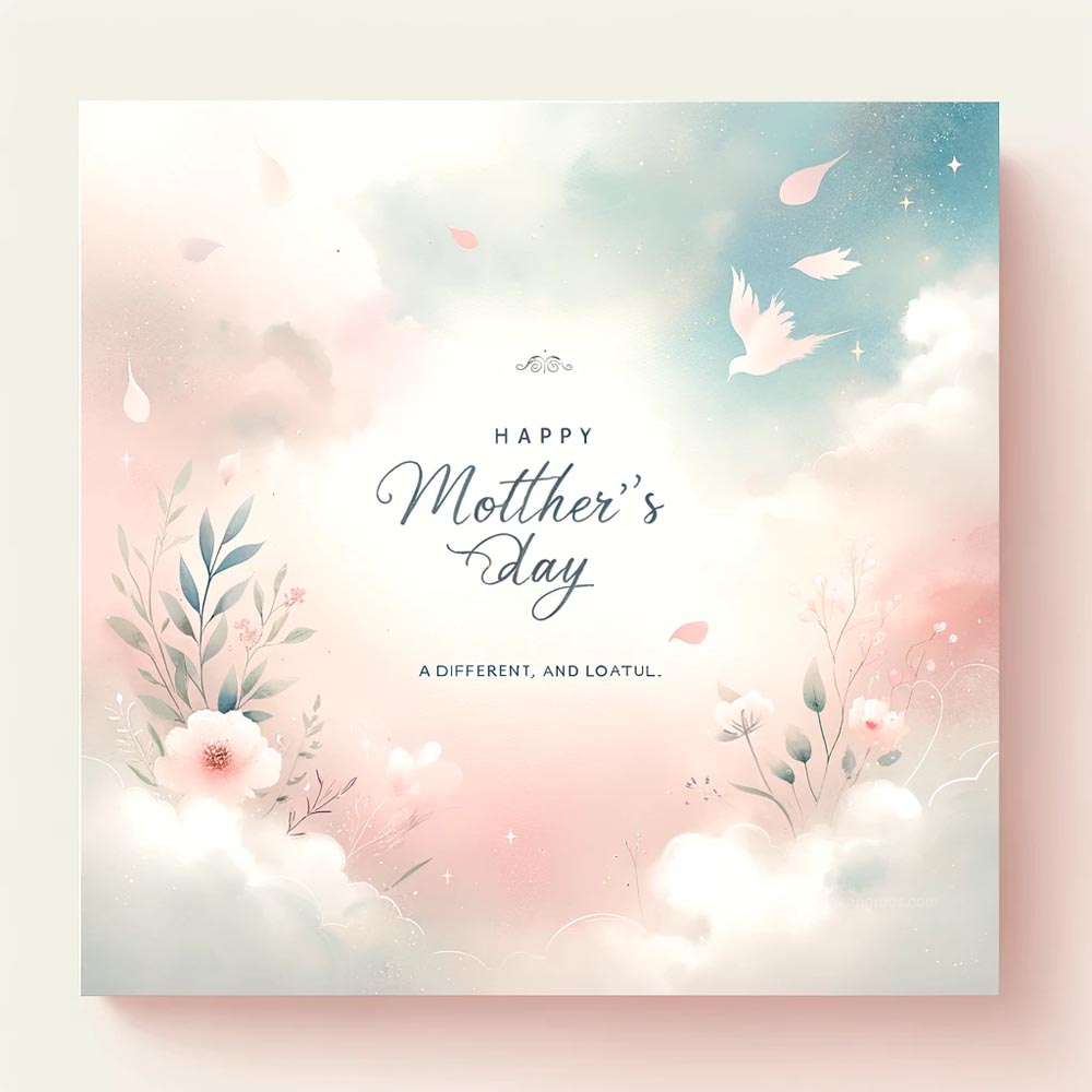 DALL┬╖E 2024 05 06 13.21.49 Design a Mothers Day card with a different light and lovely background. The card should still feature Happy Mothers Day in elegant script but se India's Favourite Online Gift Shop