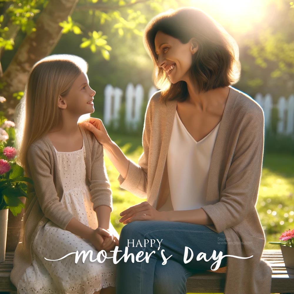 DALL┬╖E 2024 05 10 15.28.00 Create a realistic image for Mothers Day featuring a mother and daughter sharing a tender moment in a beautiful outdoor setting. They should be depic India's Favourite Online Gift Shop