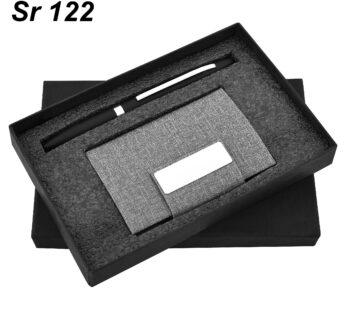 Executive Combo Gift Set: Metal & Leather | L-15cm x W-17cm x H-4cm