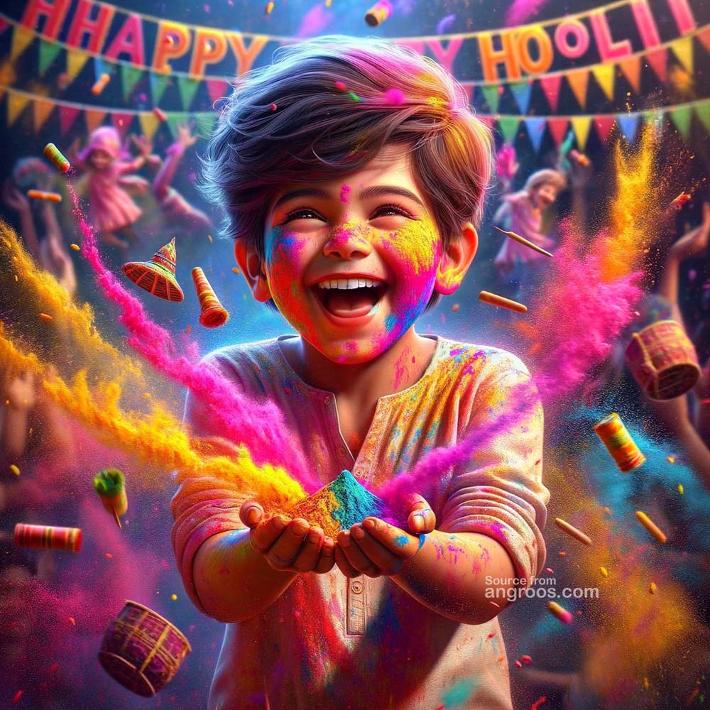 Holi wishes for kids