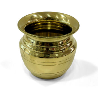 Brass Kalash miniature for Pooja and Vishu Kani Decor (H 2.5 x L 3.2 x W 3 inch)