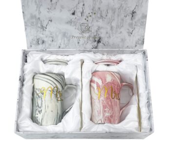 Sweetheart Sips: Mr & Mrs Mug Gift Box Set for your dearest (H 4 x L 12 x W 8 Inc)