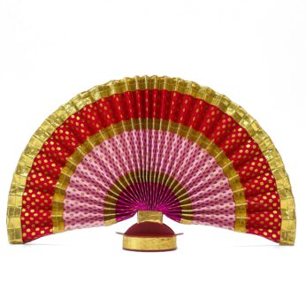 Exquisite Multi-color Thiru Udayada with Stand – Pink, Golden, Rose, and Red (9inch- Height)