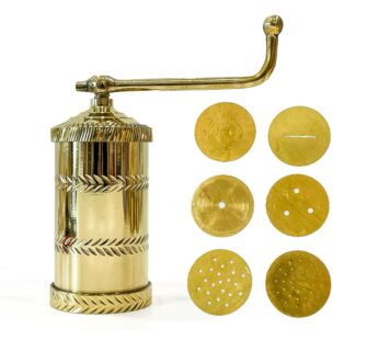 Exquisite Brass Sev Sancha diamond machine with 6 pattern discs (Height – 7 Inches, 686 gm)