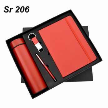 Red Colored Combo Gift Sets: Pen, Notebook Diary, Keychain, Bottle – Dimensions: L-11.5in x W-11.5in x H-1.2in
