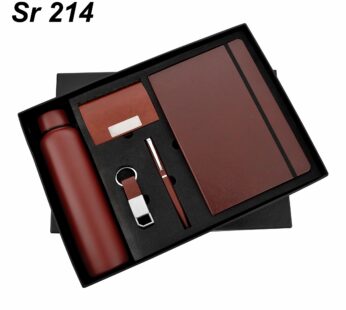 Ultimate Brown Color Combo Gift Set: Pen, Notebook Diary, Keychain, Bottle, Cardholder – 11in x 11in x 2in Dimensions