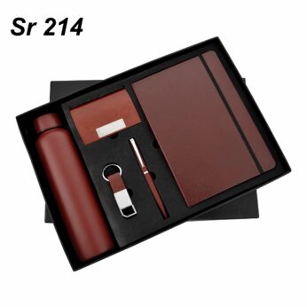 Ultimate Brown Color Combo Gift Set: Pen, Notebook Diary, Keychain, Bottle, Cardholder – 11in x 11in x 2in Dimensions