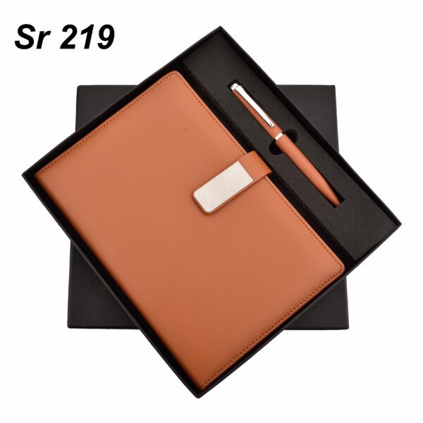 Brown Themed Notebook Diary Gift Set
