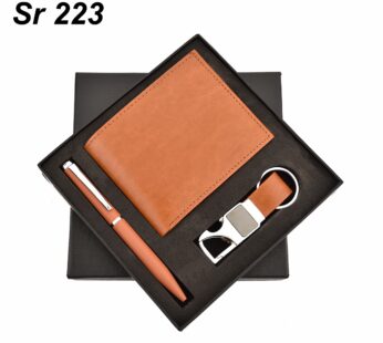 Celebrate Success with our Wallet Corporate Gifting Set: Includes Wallet, Pen, Keychain, and Metal Accessories