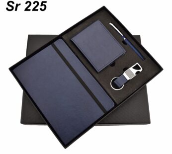 Complete Corporate Companion: Blue Color Diary Gift Set with Pen, Keychain, Diary, and Wallet