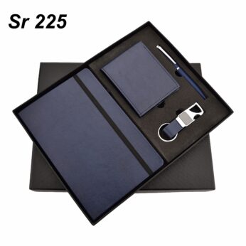 Complete Corporate Companion: Blue Color Diary Gift Set with Pen, Keychain, Diary, and Wallet