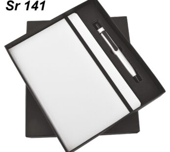 White Color Pen and Diary Gift Set: Premium Corporate Gifting Collection (8″ x 5″ x 1.5″)